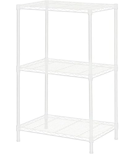 ホワイト スチールラック 3段 スチールラック LT幅45cm 3段(WH)｜デコホームの通販｜&mall（アンド